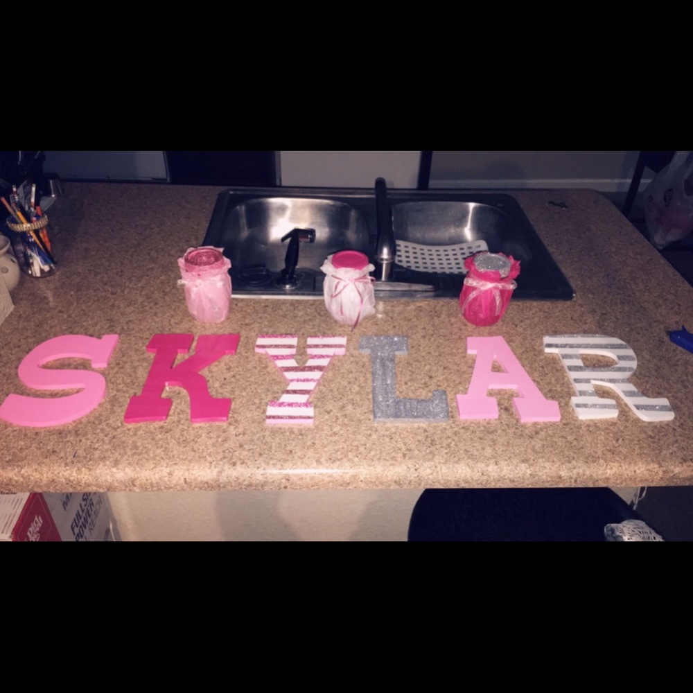 Handmade wooden letters